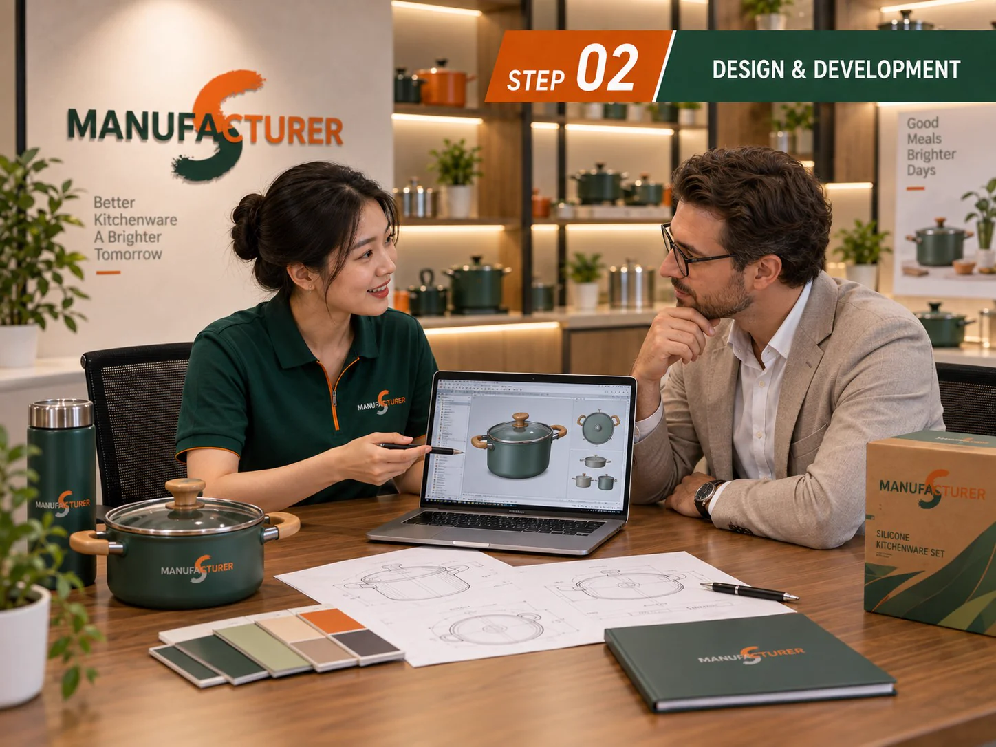 Reviewing a custom kitchenware product design