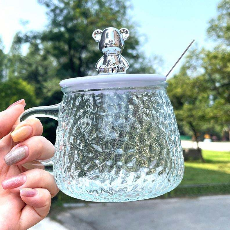 Bear Lid Glass Mug Set image 4