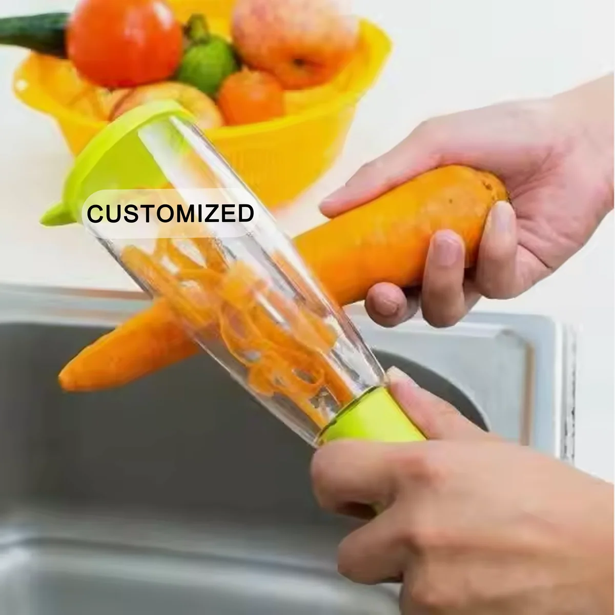 Vegetable Peeler with Collection Container