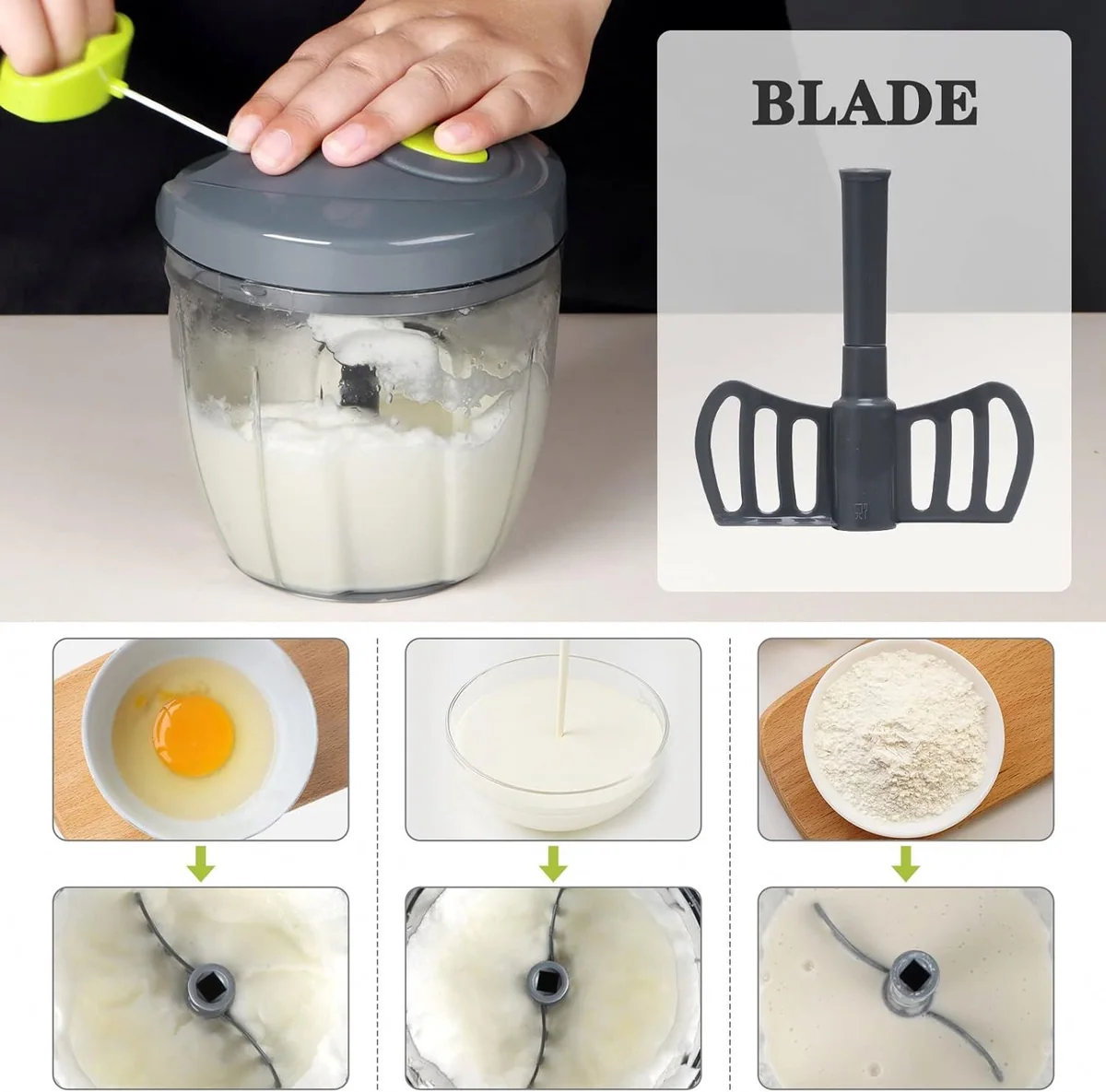 900ml Pull-Cord Food Chopper image 3